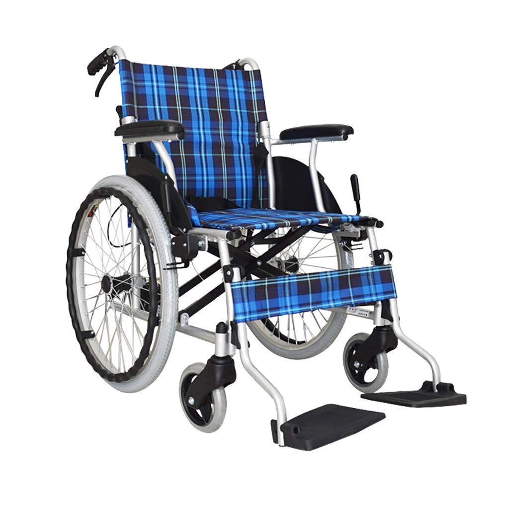 CLoxks Sedia a rotelle,Trasporto Viaggi Cameriere Portatile semovente Push Ausili per deambulazione Pieghevoli Rimovibili
