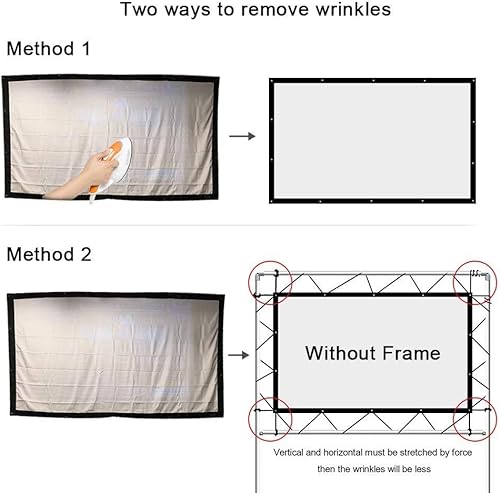 Miniatura 8 de ZLXDP - Pantalla de proyector para exteriores 150 200 pulgadas 300 pulgadas material de tela blanca 180 250 pulgadas opcional 16943 para proyector