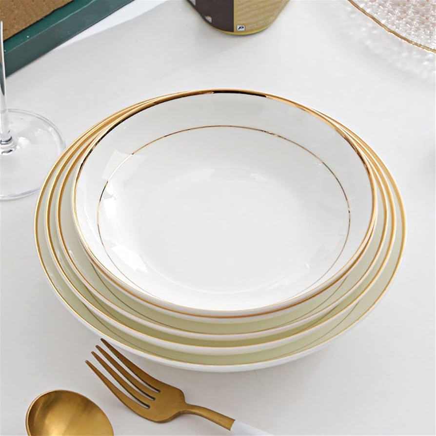 Amazon.co.jp: お皿セット Porclain Findle Set 8.58サラダ