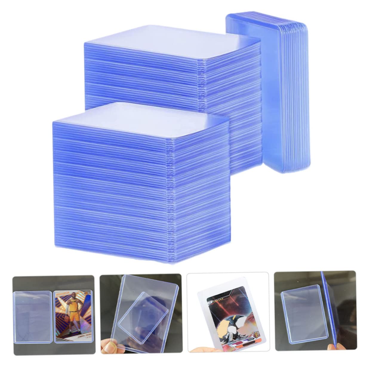 Kisangel 100stücke Transparente Spielkartenhüllen Kratzfest Schutzhüllen Für Sammelkarten Aus Hochwertigem Pvc-material