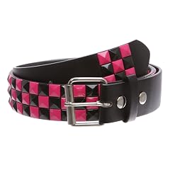 Snap On 1 1 2 Fuchsia Black Checkerboard Punk Rock Studded Belt