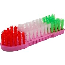 Ruilogod Plastic Bristle Clothing Shoes Cleaning Brush 6-inch Tri Colored id 1c0 4cf 043 ecf f8b