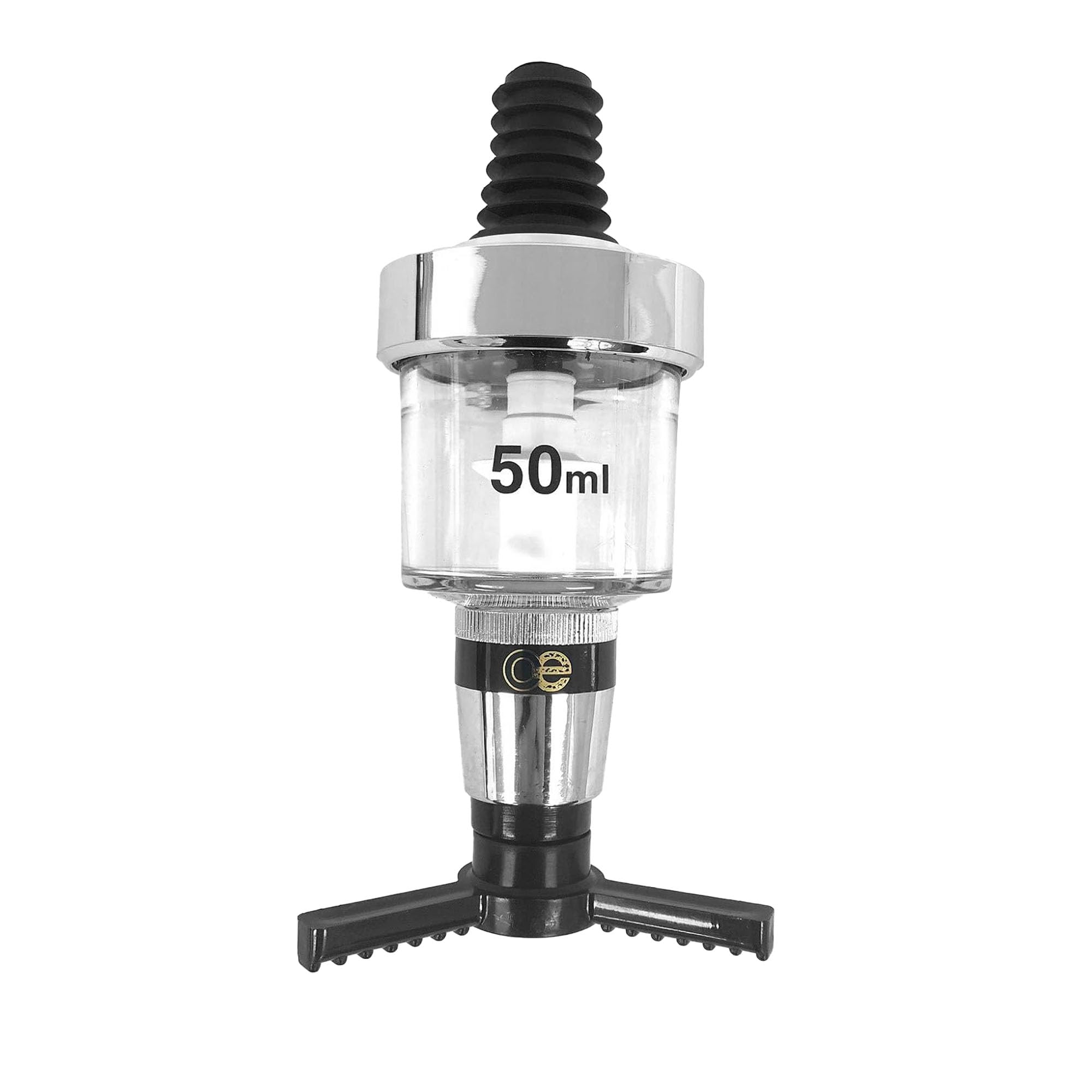 Chabrias Ltd Chrome Optic Spirit Measure – CE Government Stamped, UK Made Wall Mounted Optic Dispenser for Spirits, Ideal for Home Bars, Pubs & Commercial Bars (1, 50ml)