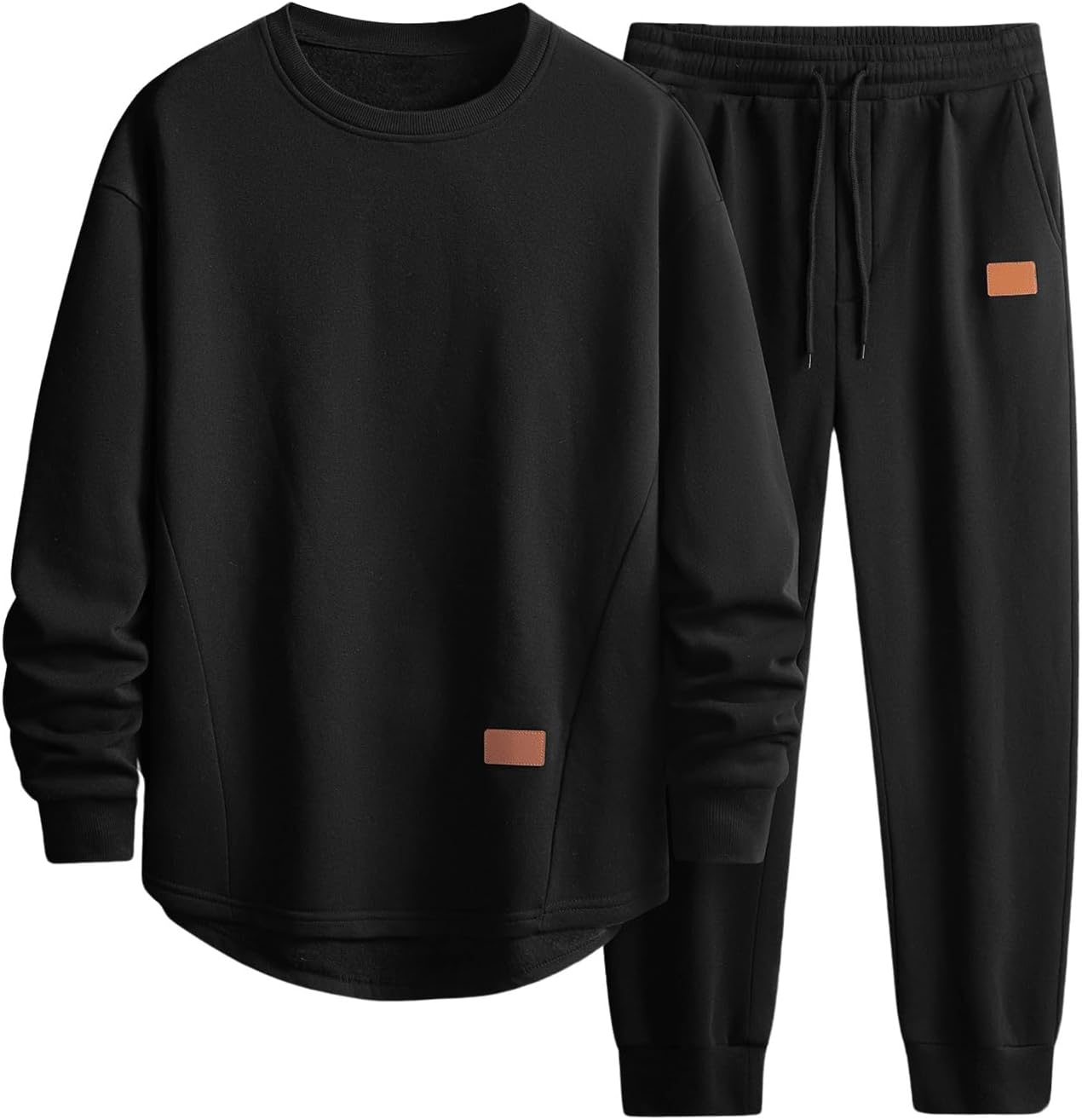 VIPWOLF Men's Sweatsuits 2 Piece Sets Long Sleeve Crewneck Sweatshirts & Drawstring Joggers Casual Outfits