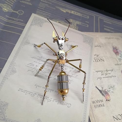 Miniatura 8 de KAROYD Rompecabezas de metal steampunk 3D, modelo de insectos mecánicos, rompecabezas de metal, kit de manualidades, gran regalo para adolescentes y
