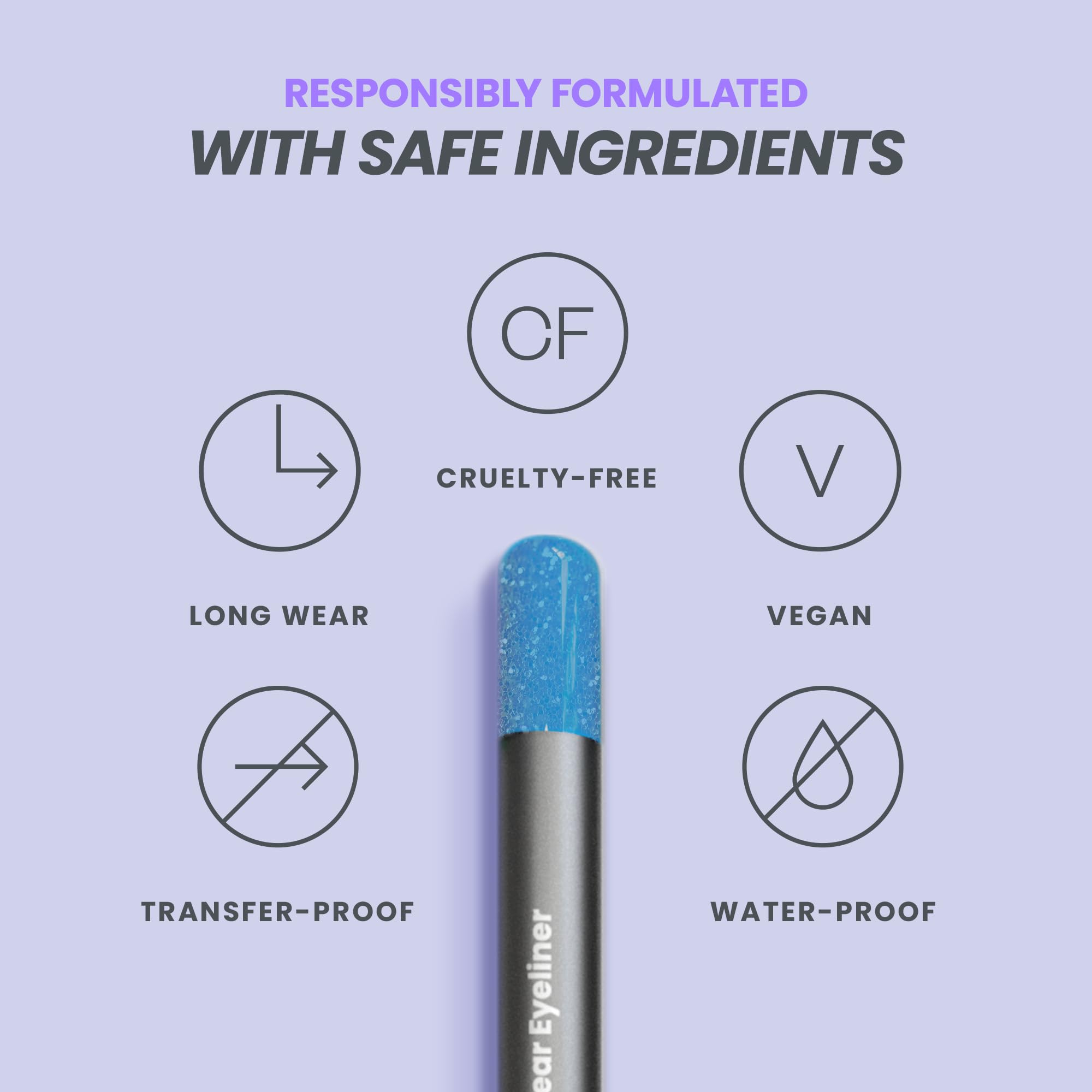 Wonderskin Eyeliner Pencil, 1440 Longwear Blue Eyeliner Pencil - Waterproof, Sharpenable & Smudge Proof, Aqua - Image 4