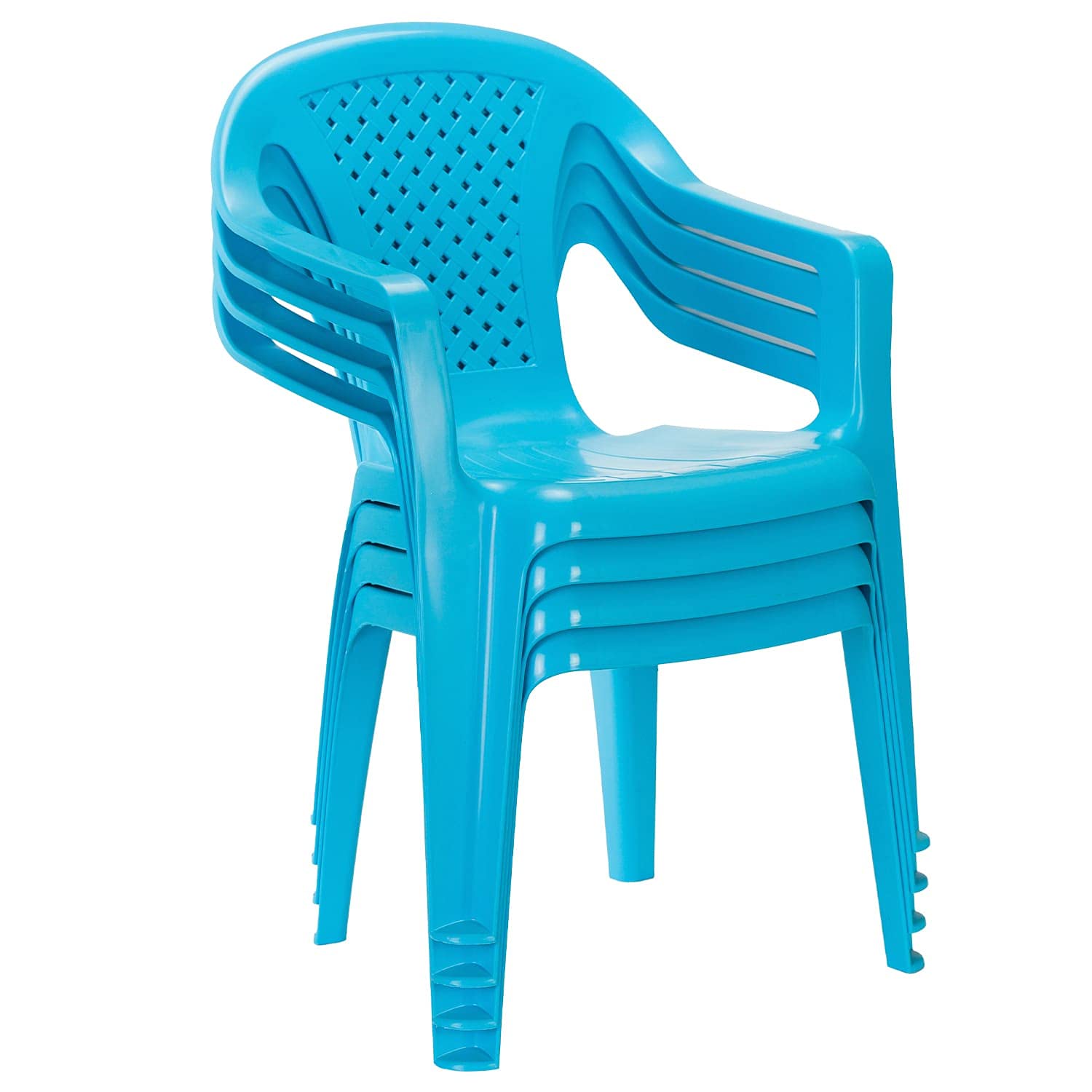 PROGARDEN Sedia, Resina Polipropilene Plastica, Blu, Regular