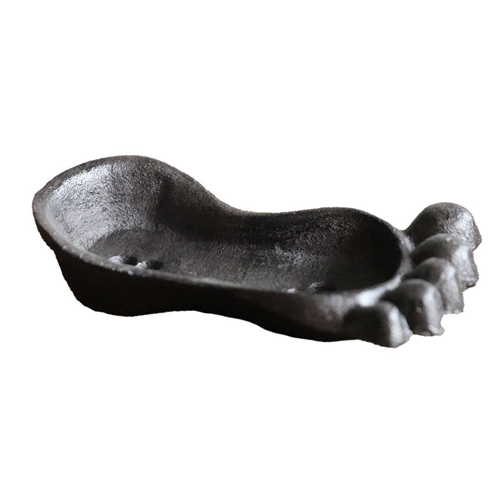 PANGBOER Charm Iron Cast Soap Holder Drainage Holes Soap Dishes for Organized Bathroom Countertop Space Home Modern Decoration Metal Dishes for Bathroom
