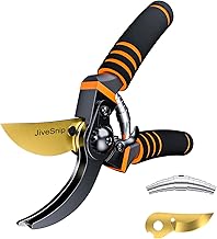 JiveSnip Premium Titanium Garden Secateurs - Professional Bypass Pruning Shears for Plants, Hedges, and Flowers（Includes Scissors + Blade）