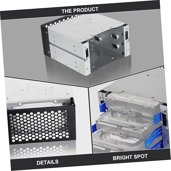 Hard Drive Mounting Bracket Multi-Layer Aluminum Disk Rack for Easy Installation Optical Drive Bay Expansion