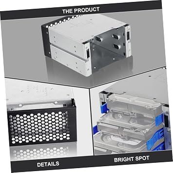 Hard Drive Mounting Bracket Multi-Layer Aluminum Disk Rack for Easy Installation Optical Drive Bay Expansion