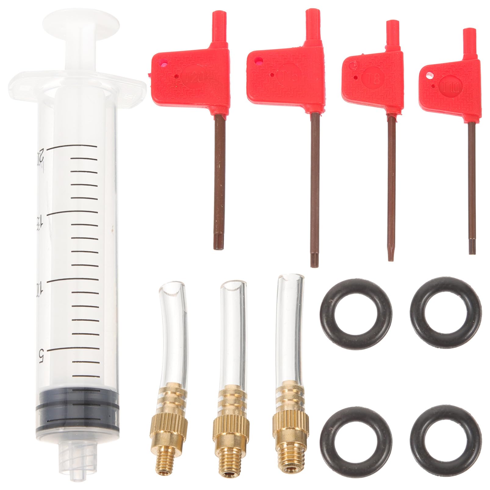 Toddmomy Outil de réparation des Freins Outil de réparation de vélo kit d'outils de réparation de vélo Trousse saigner Tube de Purge de Frein kit de Purge de Frein de vélo Métal