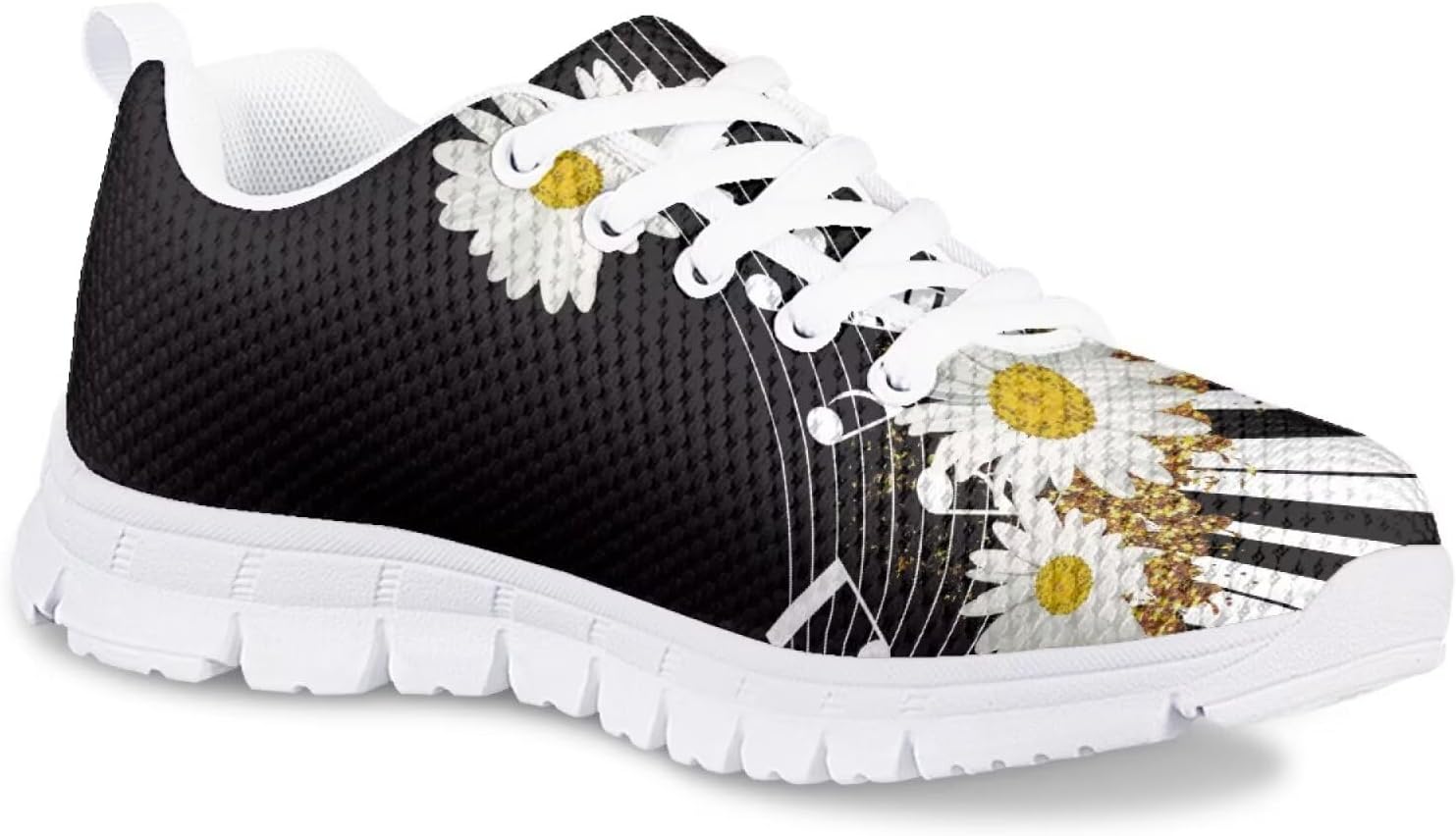 SYtrade Kids' Non-Marking Running Shoes White Sole Lace Up Walking Sneaker