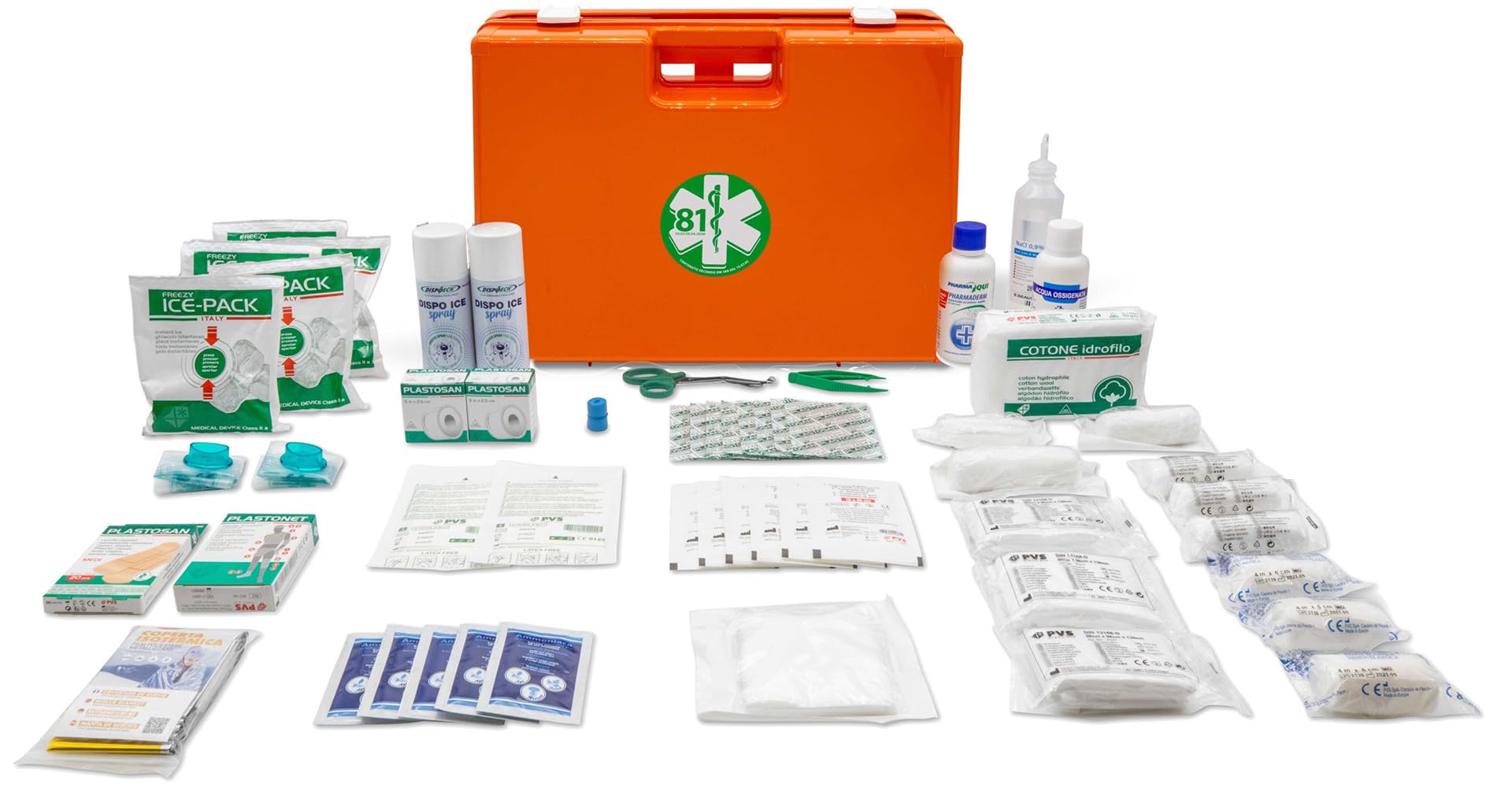 Valigetta di Pronto Soccorso primo ed efficace soccorso agli sportivi con divisori interni 443x338x147 mm
