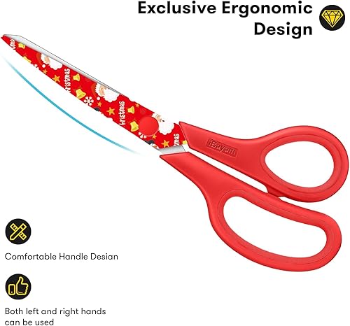 Vista 65 de Tijeras, iBayam - Paquete de 3 tijeras antiadherentes multiusos de 8 pulgadas, cuchillas de titanio de 0.098 pulgadas de grosor con agarre cómodo