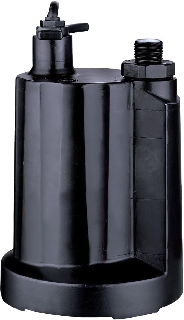 Acquaer UTP033-2 1/3 HP Submersible Utility Pump, Black
