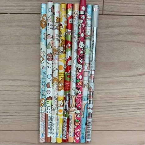 Amazon Co Jp キャラクター鉛筆 9本セット 文房具 オフィス用品