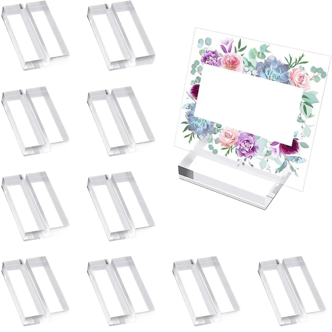 30PCS Steht Platzkartenhalter Tischnummer Klare Karten Display-ständer for Desktop-dekoration Hochzeit Liefert für Hochzeiten, Partys und Bankette