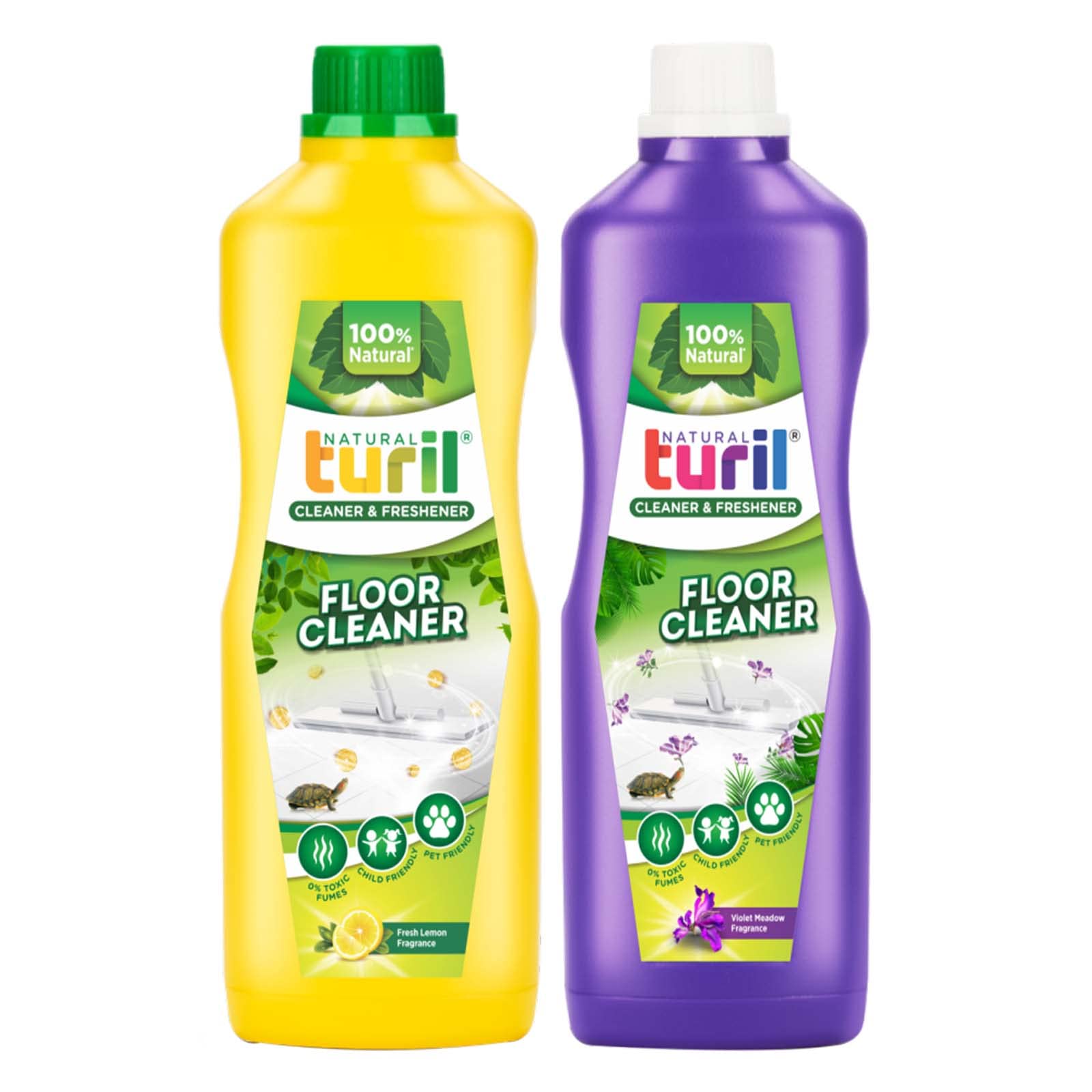Turil® floor cleaner / (Violet Meadow + Fresh Lemon) Combo -2 X 1L | Streak Free Cleaning | Skin Irritants Free | Natural & Safe Ingredients (B08M8NRWMP) Amazon Price History, Amazon Price Tracker