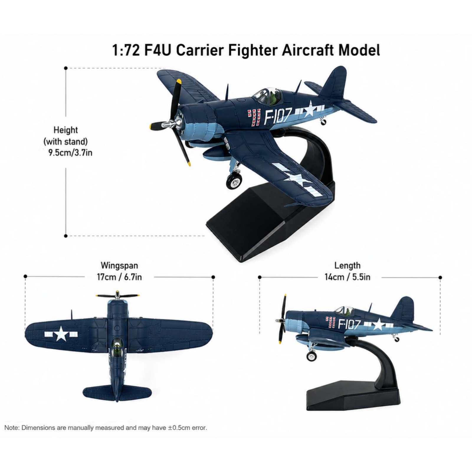 1:72 F4U Corsair myśliwiec model samolotu mini samolot hobby model zestaw
