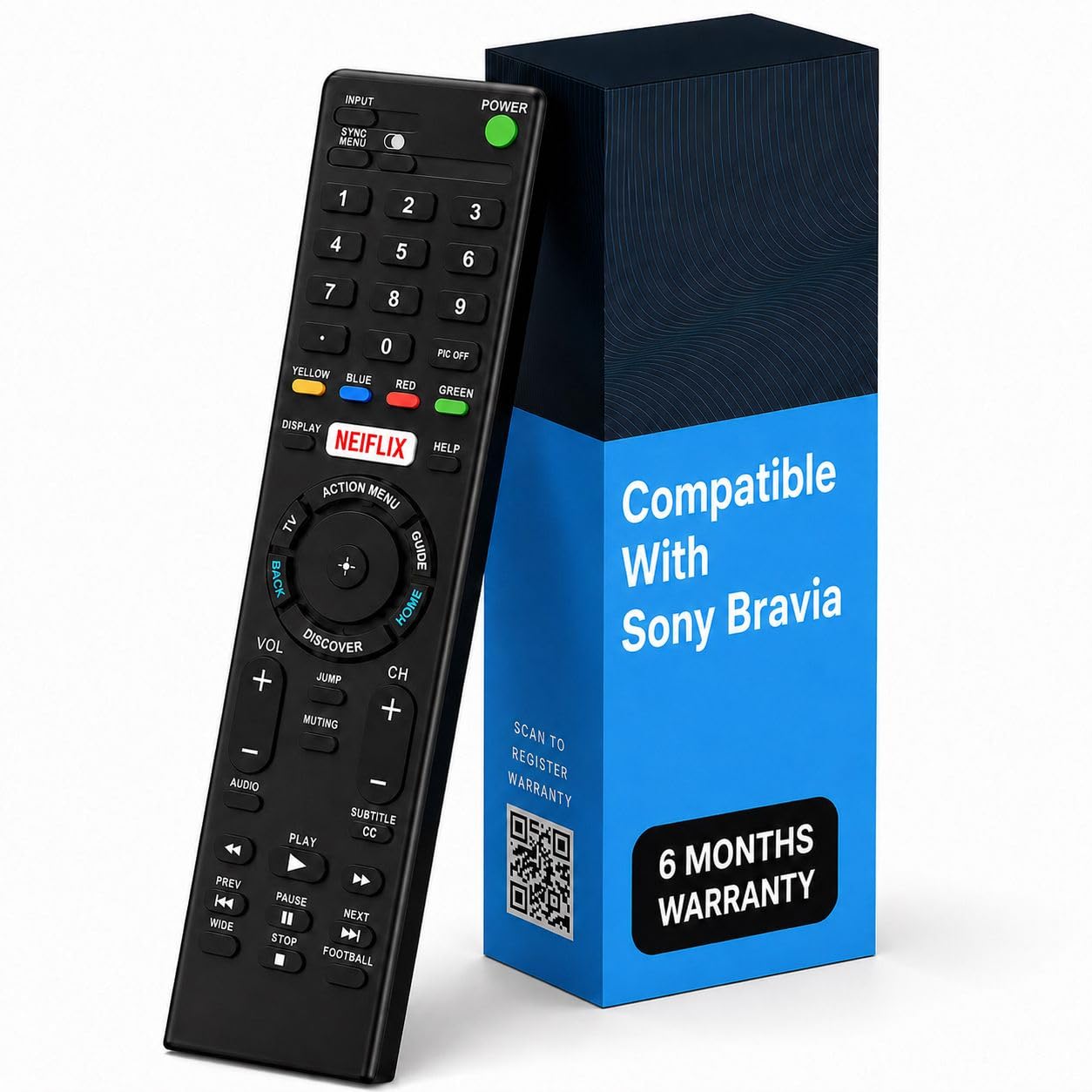 ZdalaMit Original Remote Control Compatible with Sony Bravia TV Remote Control URC 153 Fit for Smart LCD LED UHD OLED QLED 4K Android Televison & All Sony TV's with Hot Keys-picture-37