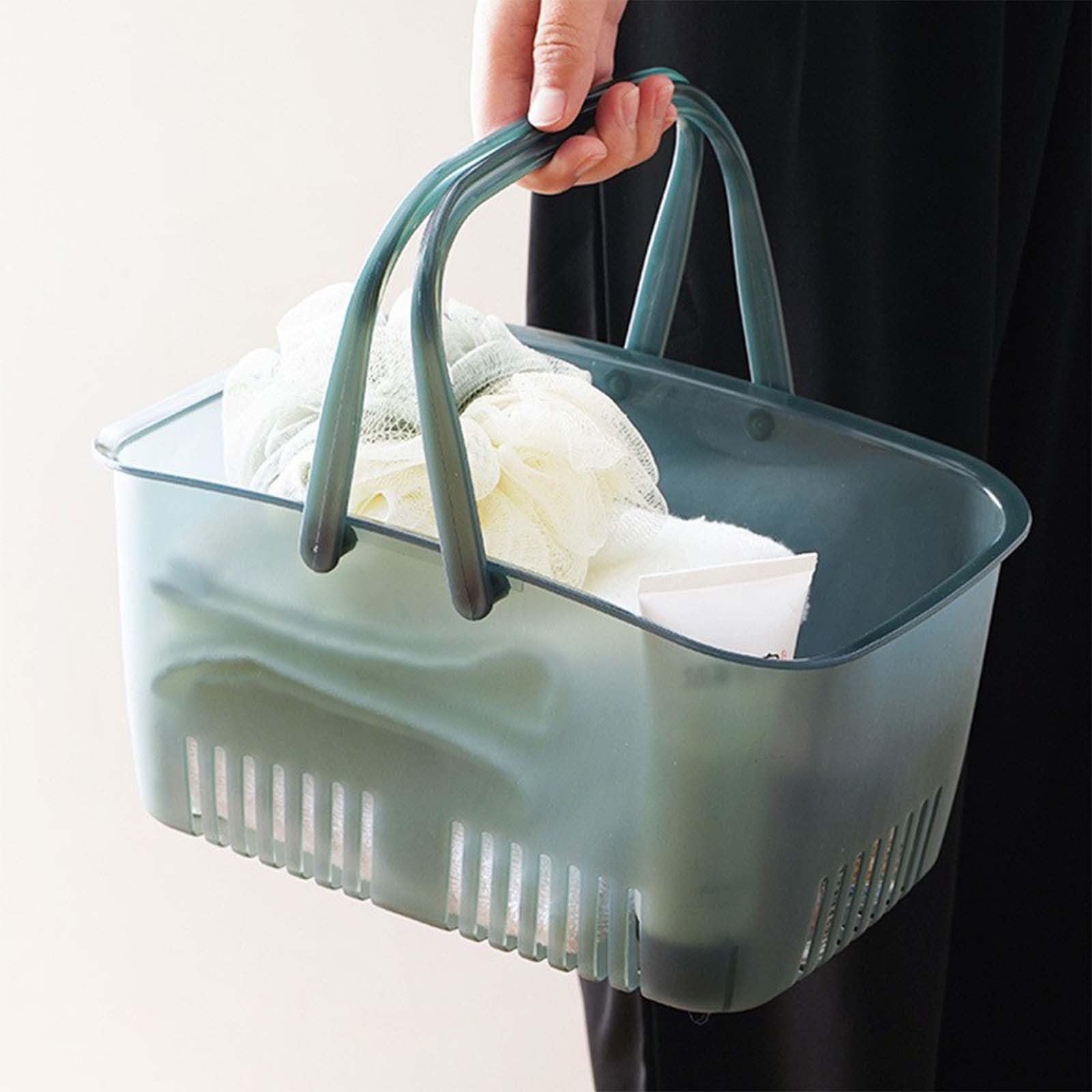 Plastic Storage Baskets with Handles Bath Basket Toiletry Bag Bin Box Storage Shelf Organizers Basket Portable Shower Caddy