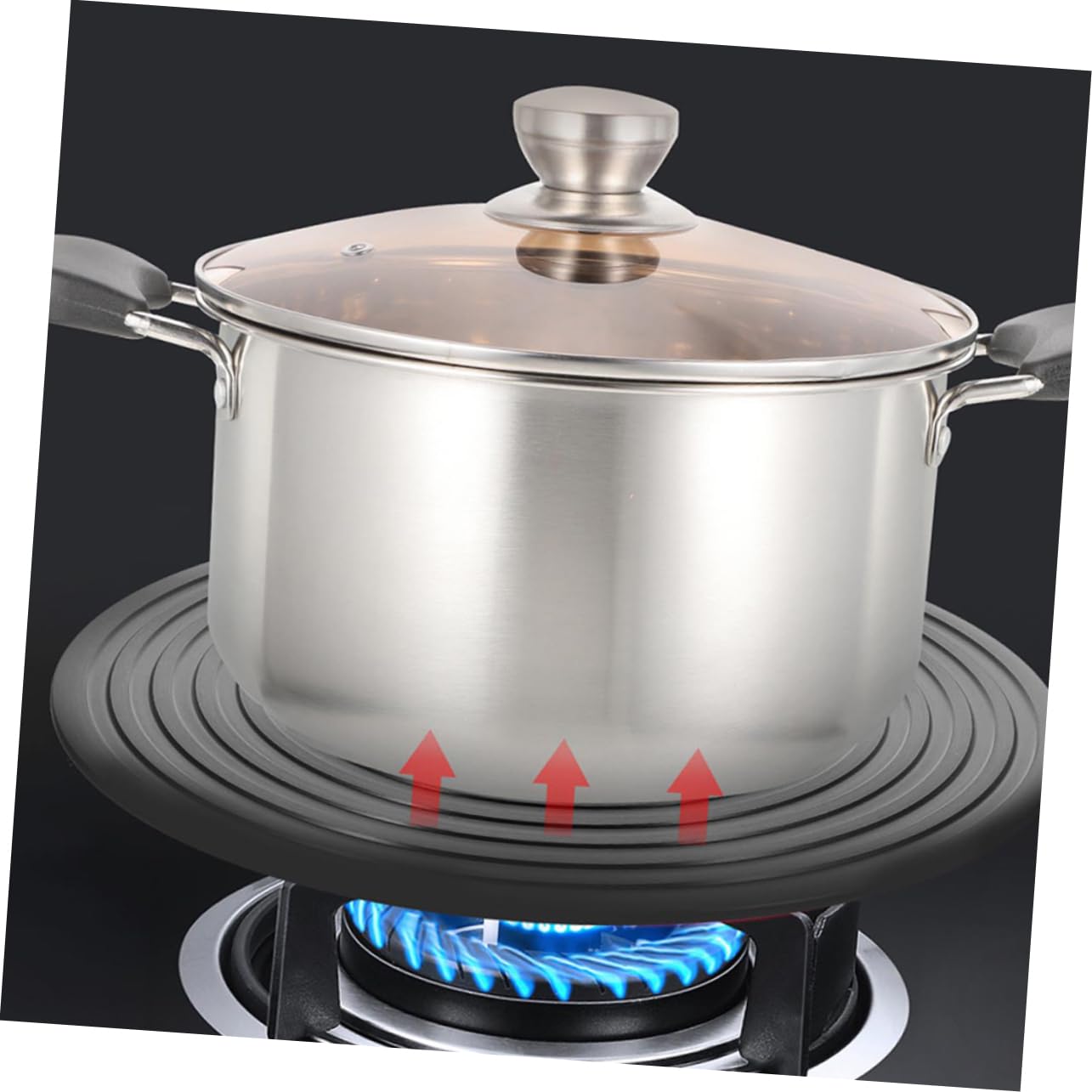 iplusmile Piastra Diffusore di Calore e Semplice da Usare Facile da Pulire in Alluminio per Fornelli a Gas da Cucina la Cucina Domestica