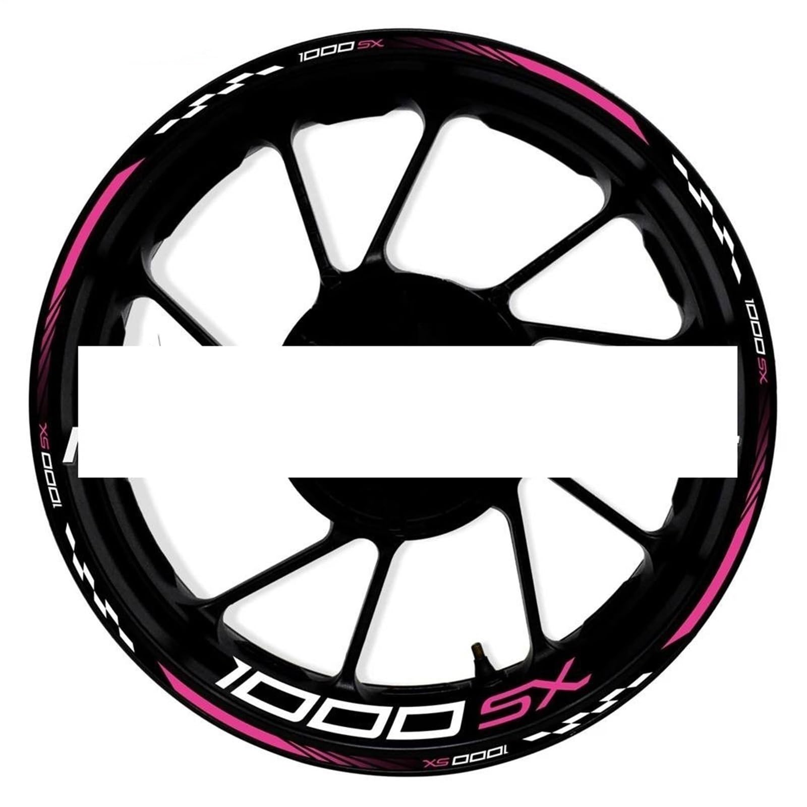 Motorcycle Wheel Stickers Sports Edge Stripe Reflective Film for Kawasaki Z1000SX Z-1000SX Decorative(Color22)