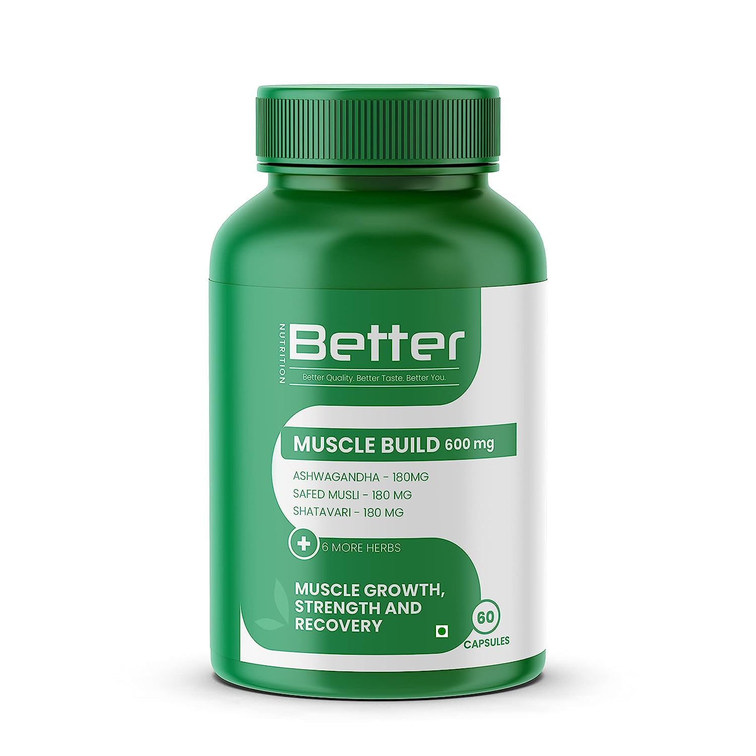 Better Nutrition Ayurvedic Muscle Build 600 mg Capsules for Muscle Building & Recovery - 60 Capsules, Pack of 1 (B09M3NHHYQ) Amazon Price History, Amazon Price Tracker