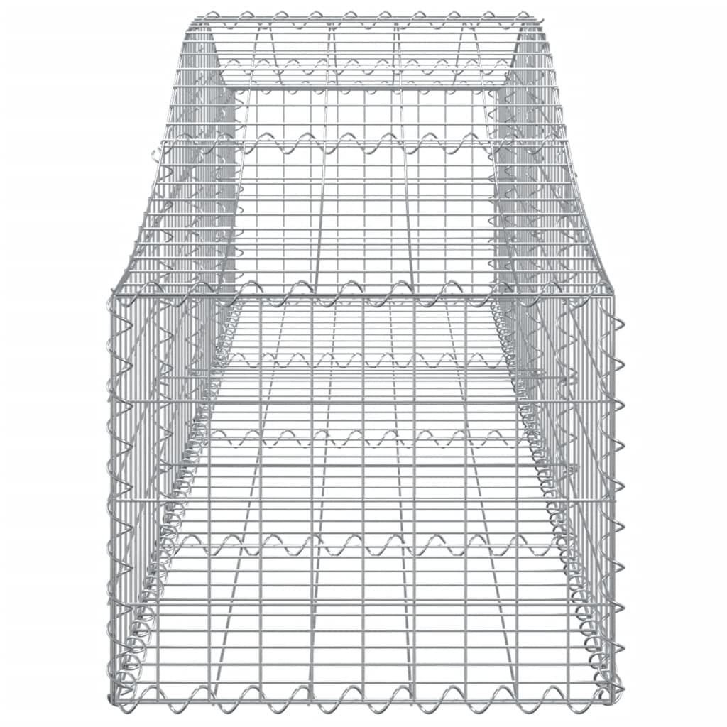 Gaviones con arco alto, 5 unidades, cesta de gaviones 200 x 50 x 40/60 cm