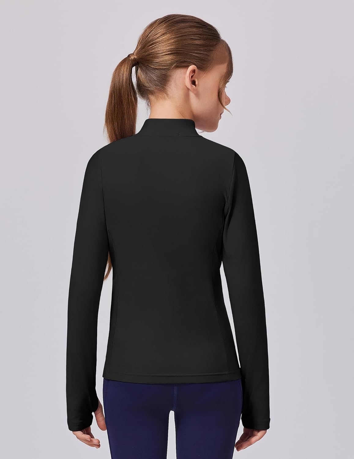 Zaclotre Girls Fleece Long Sleeve Shirts Half Zip Pullover Sweatshirt with Pockets Kids Athletic Winter Jacket - Image 3