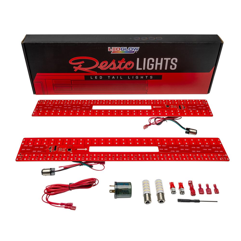 Amazon.com: LEDGlow RestoLights Red LED Sequential Tail Light Kit