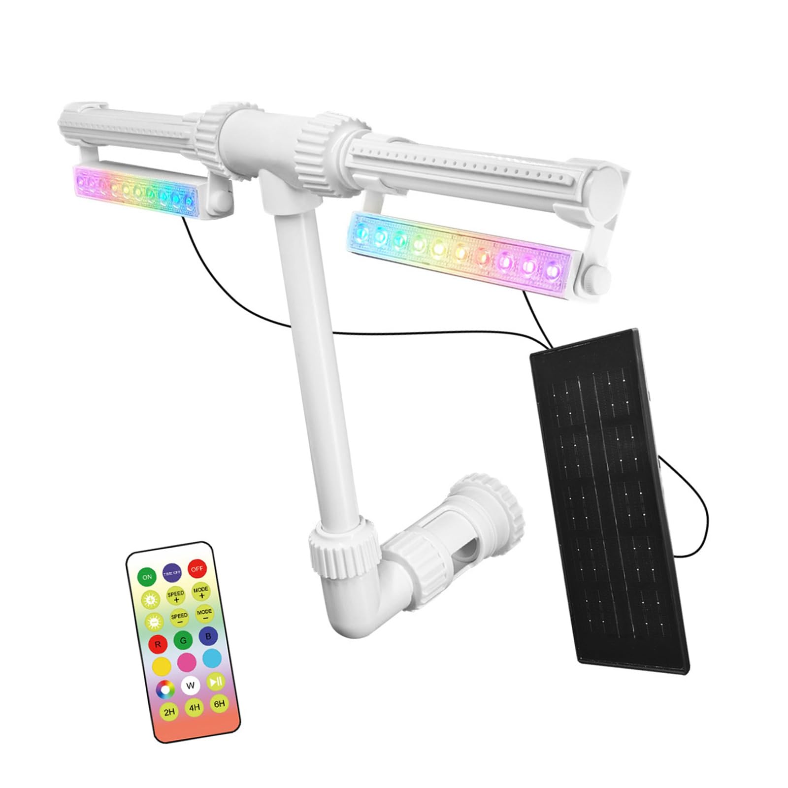 Fuente de actualización de piscina con luces LED para noches de verano en jardín