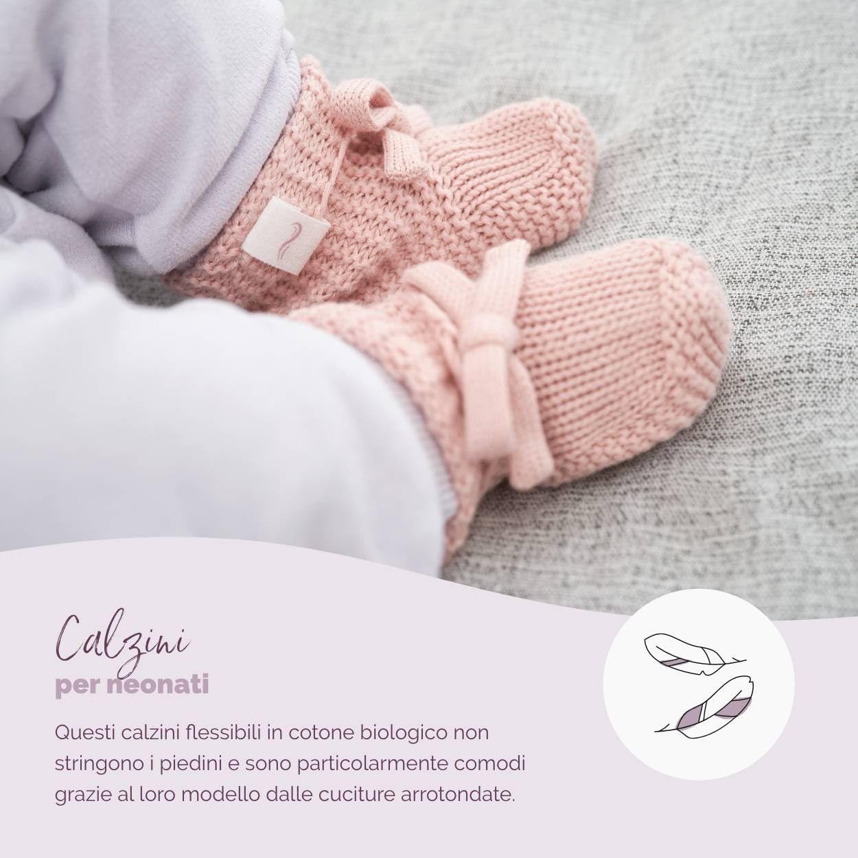 Livella Doudou Coniglietto con calzini - Puro cotone biologico - Copertina premium, copertina coccole, coperta a maglia - Morbidissima e traspirante - OEKOTEX® STANDARD 100 e certificata GOTS