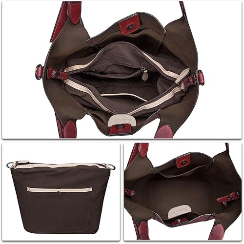 Miniatura 7 de Bolso de cuero genuino para mujer, bolso de hombro hecho a mano, bolso cruzado con asa superior