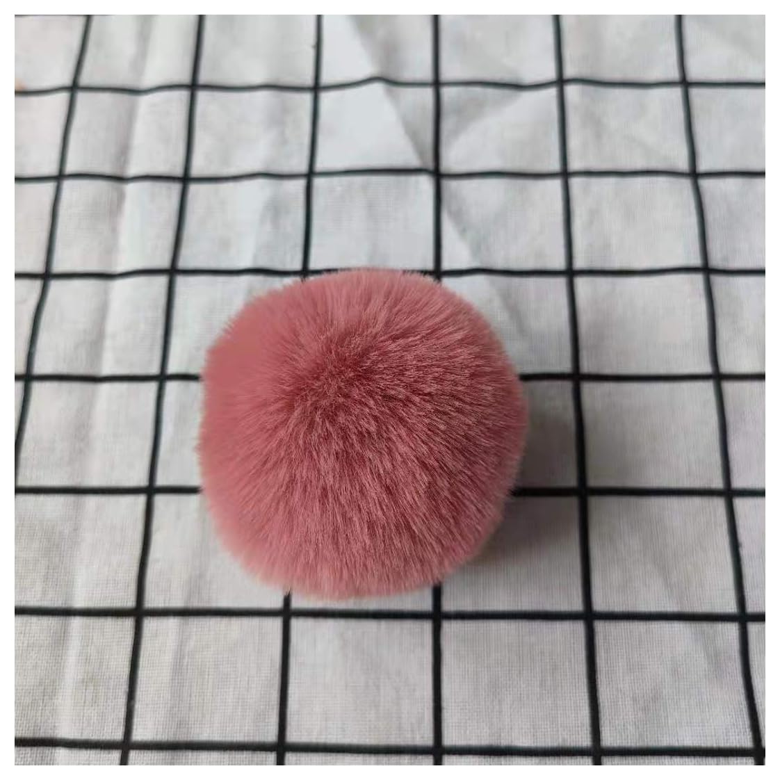 20 Pompons Fausse Fourrure Rose Moelleux – Boules Décoratives Avec Élastique Pour Bonnets, Porte-Clés, Noël & DIY