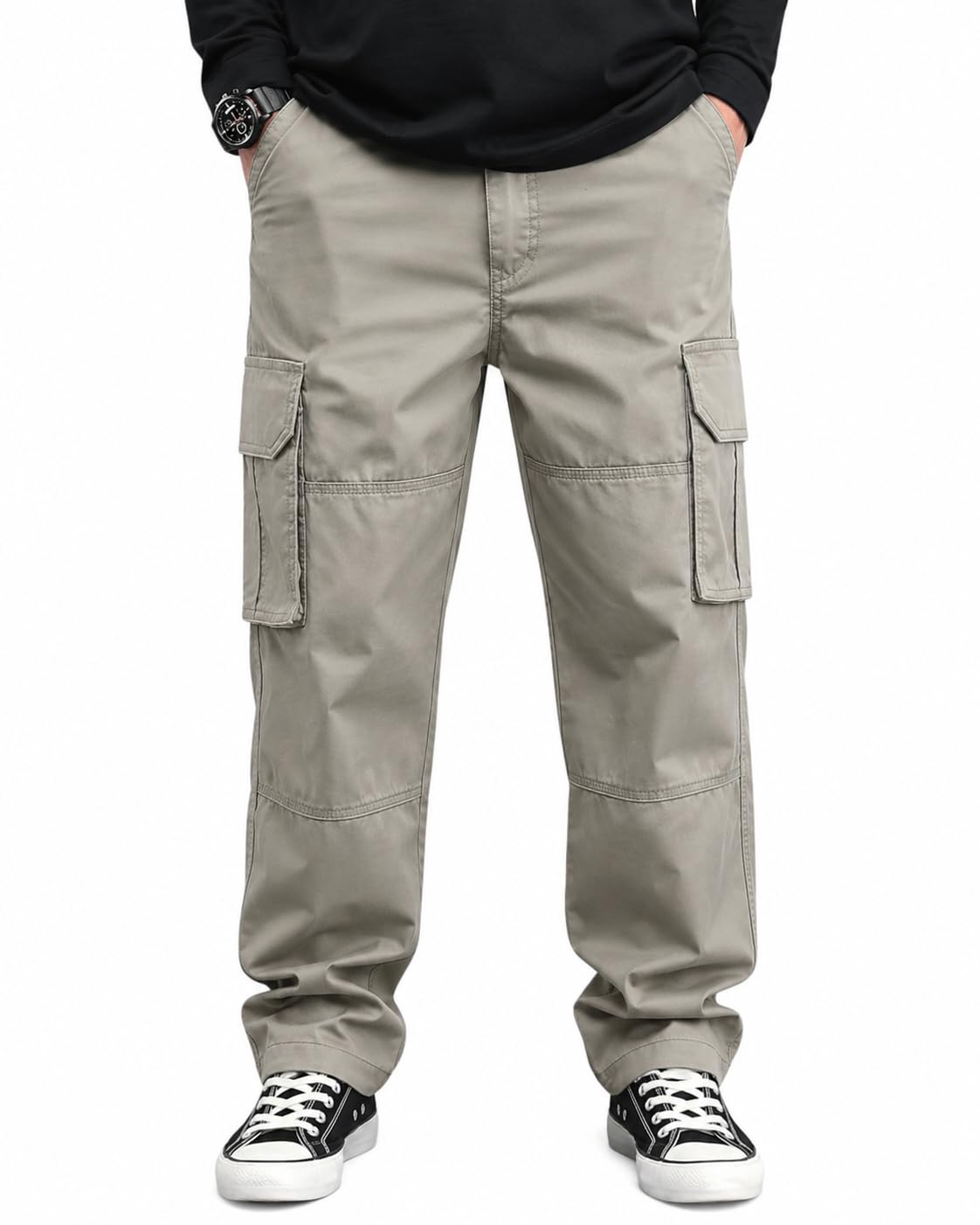 Men's Cargo Pants with Multi Pocket Design | Relaxed Fit | Durable Fabric | Comfortable Everyday Bottoms for Outdoor, Travel, Work, Casual & Adventure-picture-42