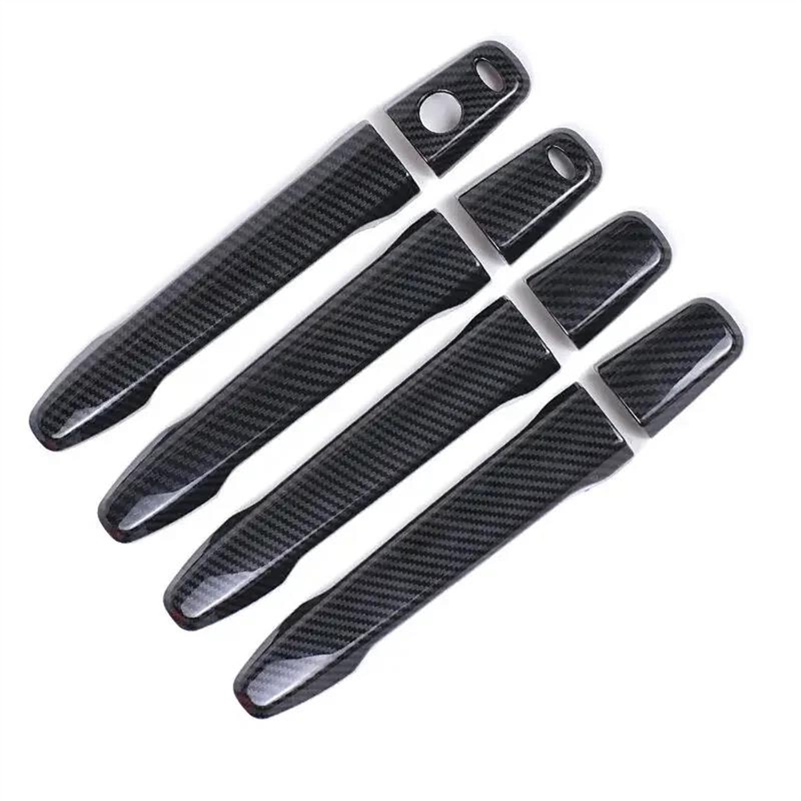NOHEEU Car Exterior Door Handle Cover Trim Sticker Overlays Styling for Mitsubishi for Outlander ASX 2008-2020(Carbon B)