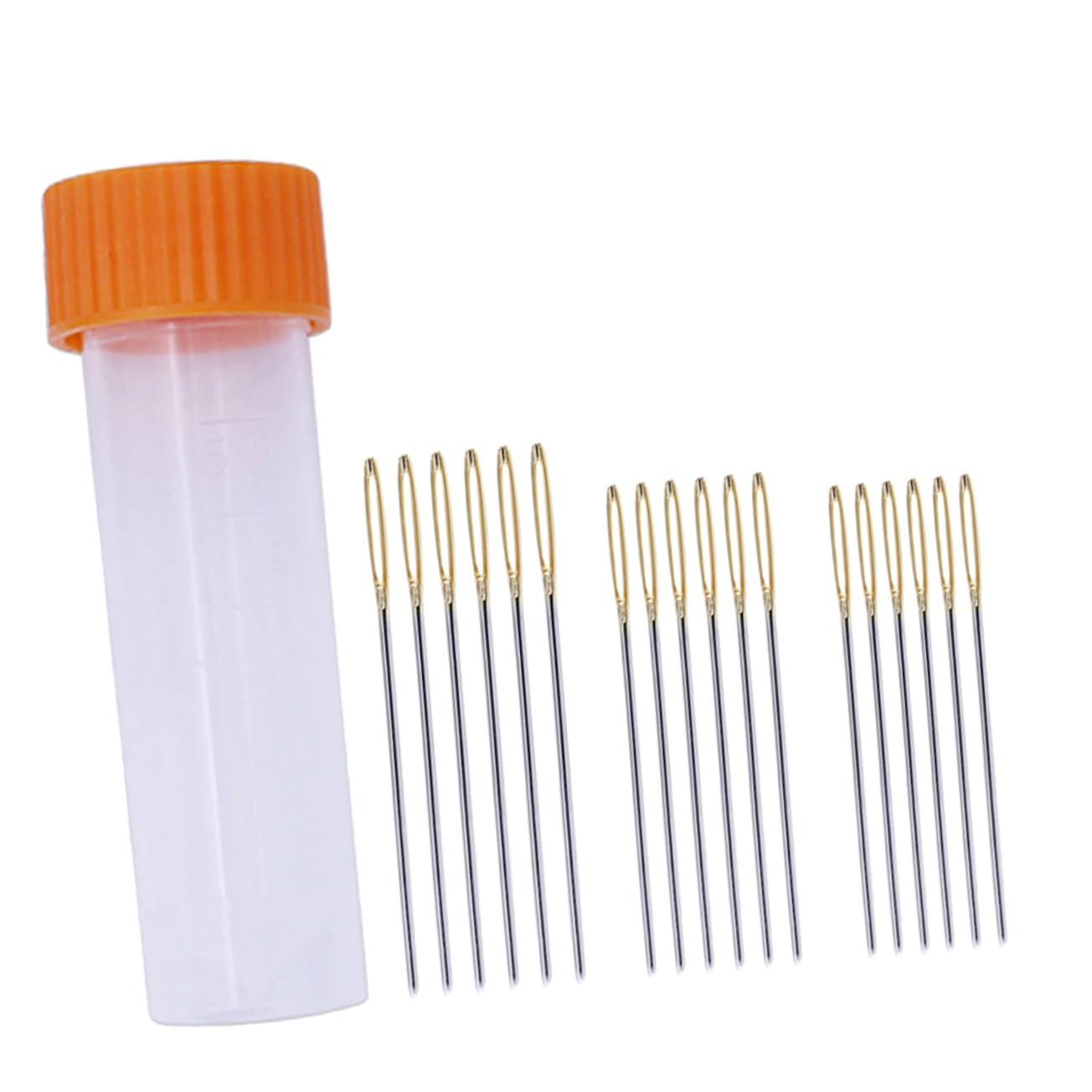 BEBEMOKO DIY Yarn Knitting Needles Set 6 Sizes Included Great for Cross Stitch Embroidery Decorative Stitching