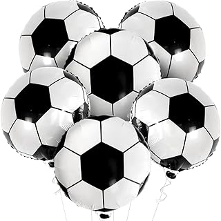 5 Pieces Football Balloons Sports Theme Foil Balloons Football Themed Party Decorations Foil For Birthday, Sports Theme Decoration