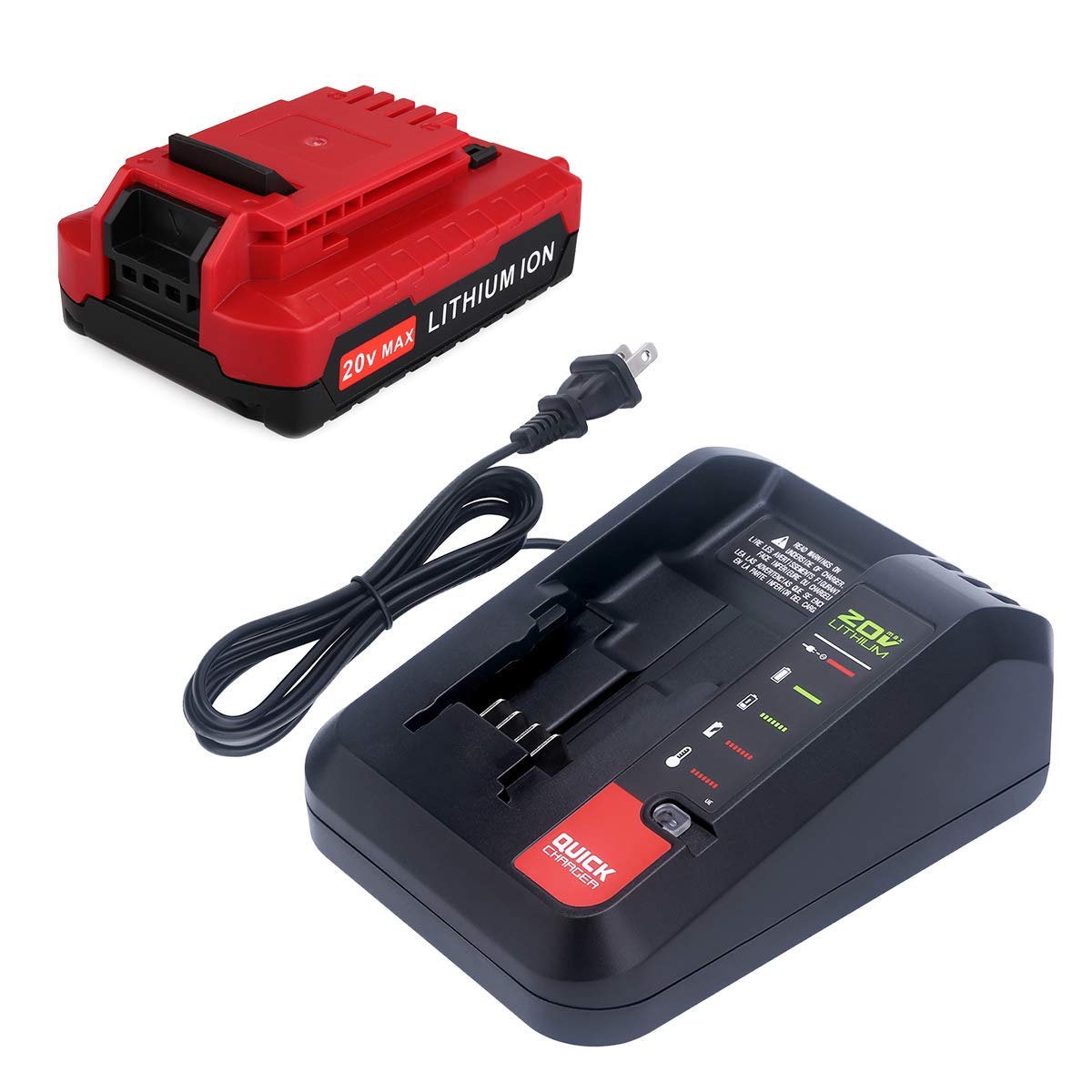 Buy Biswaye 20V MAX 2.0AH Lithium Battery for 20V Porter Cable Cordless