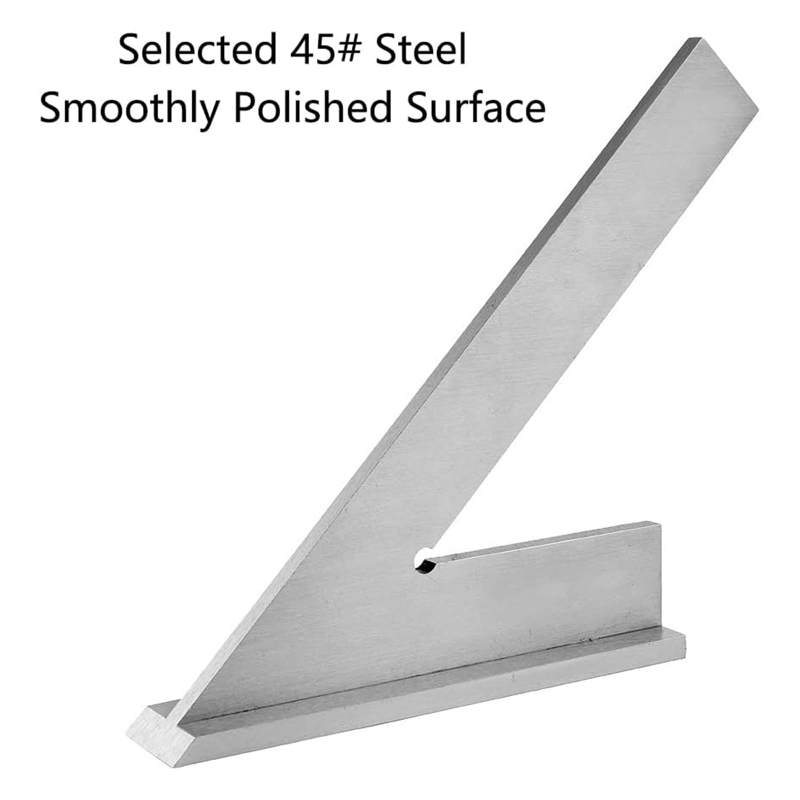 Righello per macchinista a 45 gradi, 150 x 100 mm, DIN 875/2, angolo di 45 gradi, quadrato, per macchinista, ingegnere, quadrato con sedile