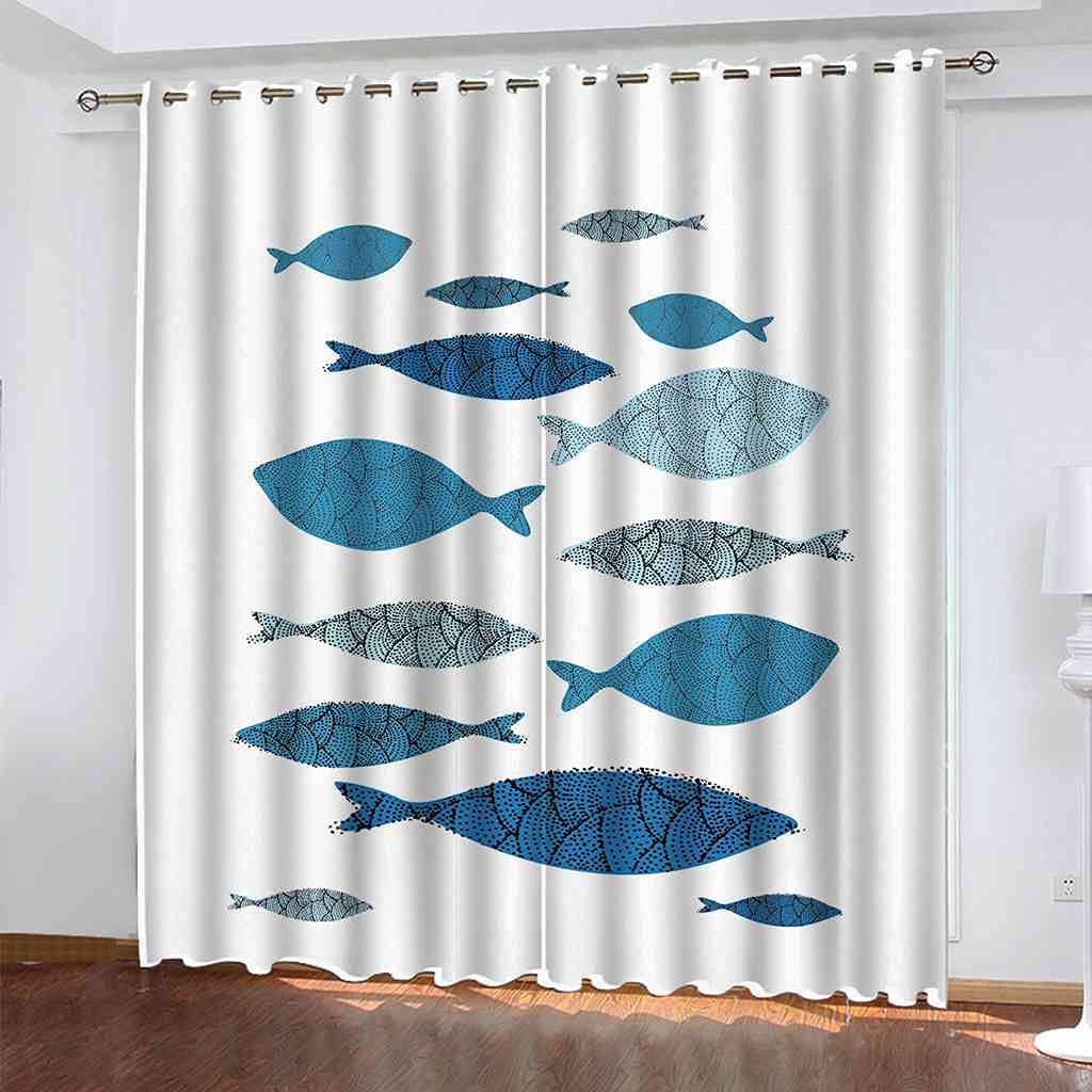 Rideaux occultants 100% polyester isolé thermique 200x214 cm bleu