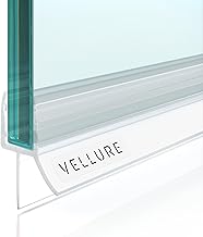Vellure® Rubber Shower Screen – Quality Shower Screen Seal for Glass Door – Durable Rubber Shower Screen Door (1 x for 8 mm Glass Thickness – Universal Length up to 100 cm)