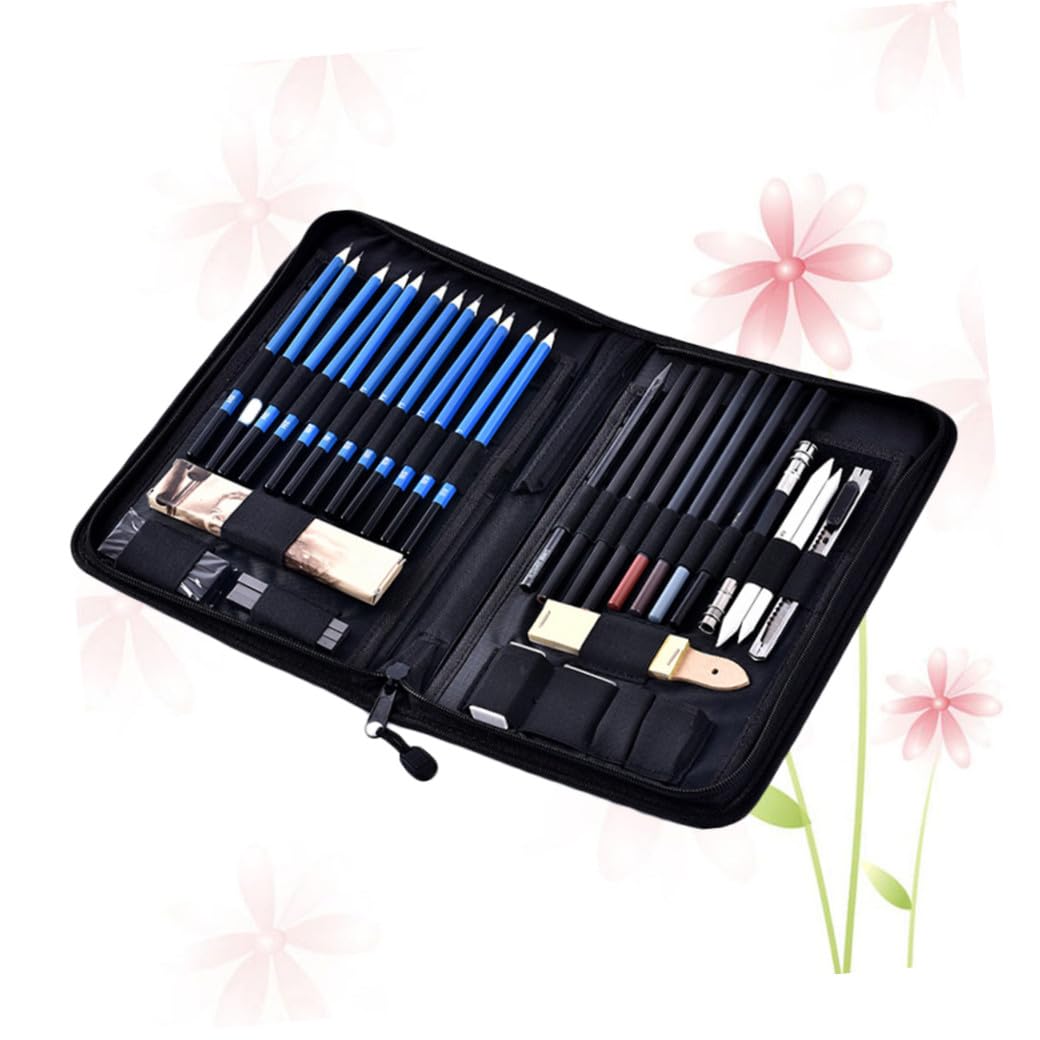 40pezzi Matite Da Disegno Professionale Kit Completo Di Forniture Artistiche Per Schizzi e Disegni Adatto Per Studenti e Artisti Di Tutte Le Età Con Borsa Portatile e Accessori