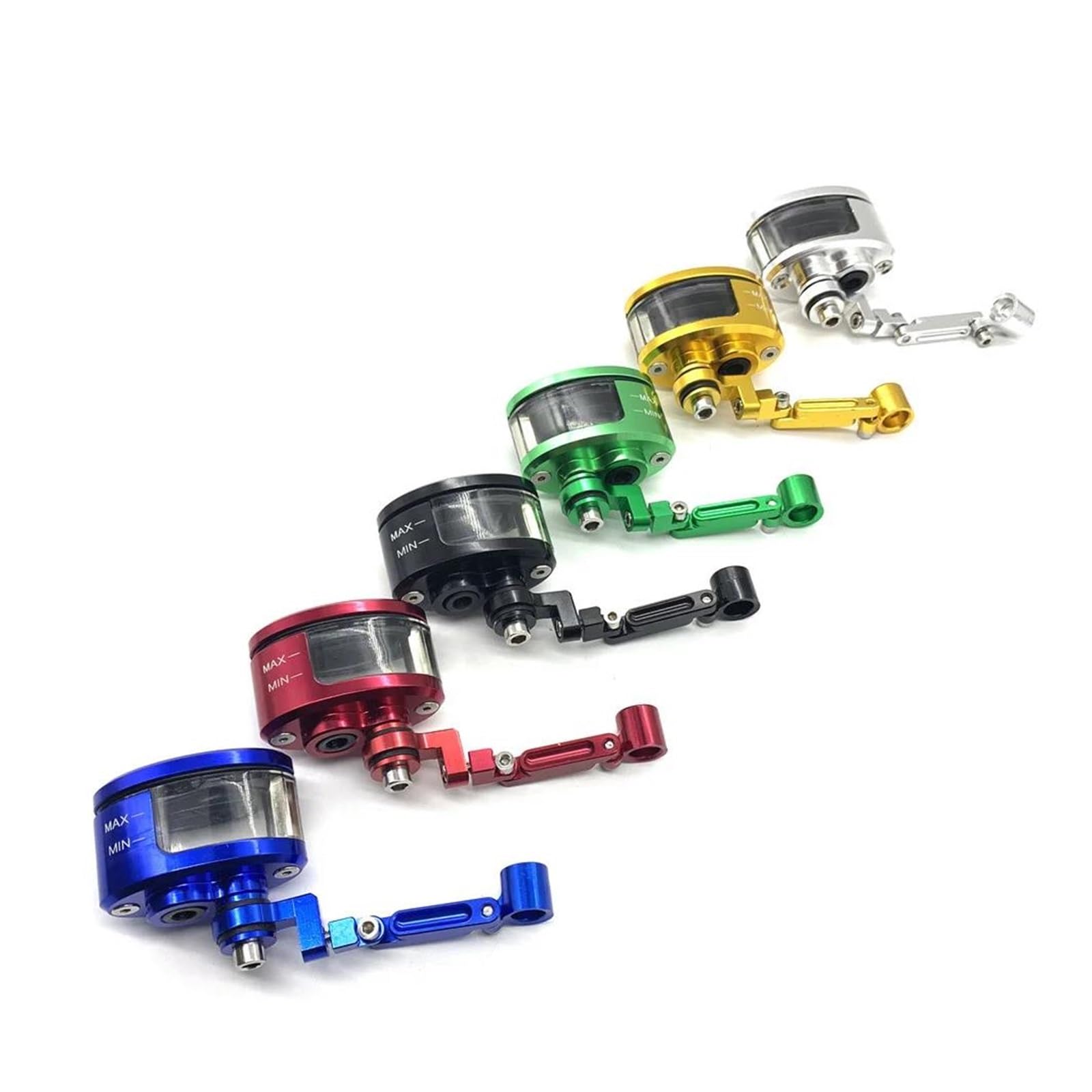 Depósito de Fluido de Frenos para KA&WASAKI Z750 para 650 Taza De Depósito De Aceite Fluido De Cilindro De Tanque De Motocicleta Universal(Rojo,B)