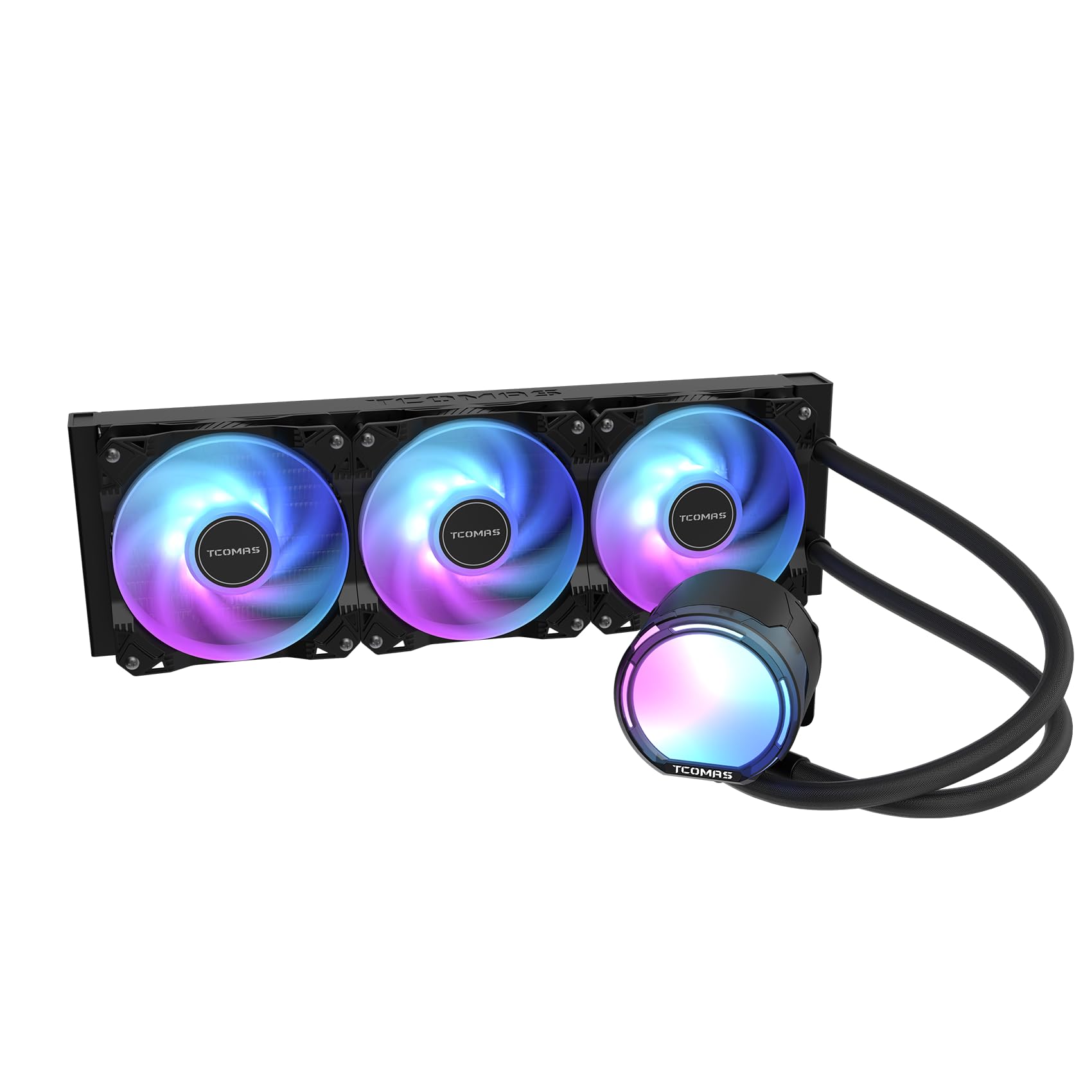 Amazon.co.jp: TCOMAS LE100 360mm AIO 液体CPUクーラー – PWM搭載の低
