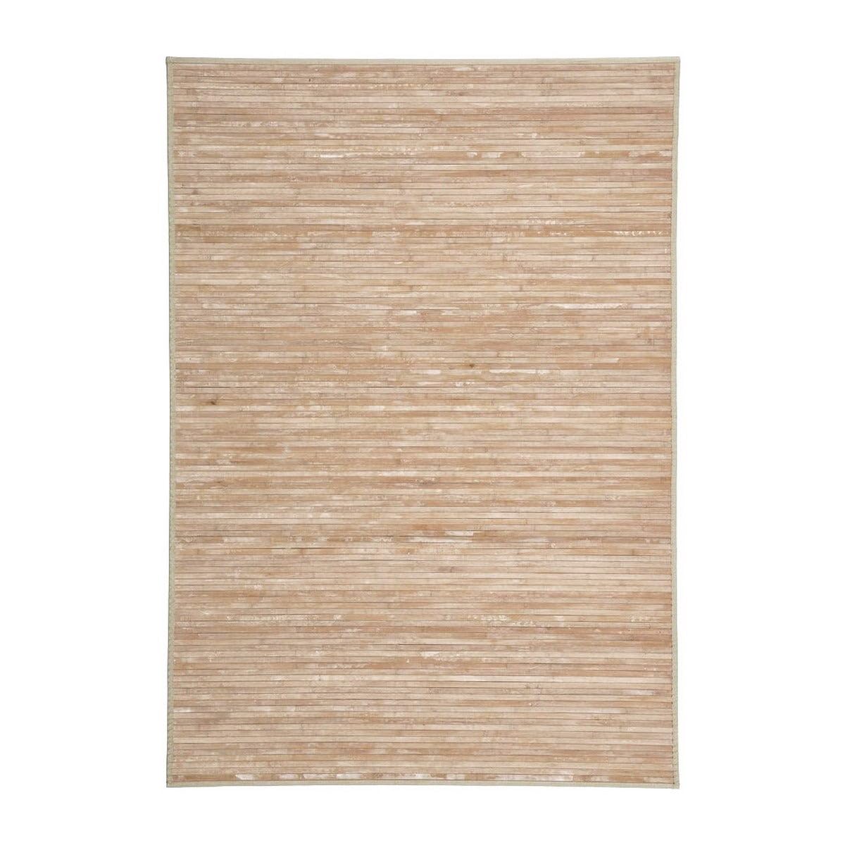 LOLAhome Alfombra de bambú, Antideslizante, Antimanchas, Resistente a la Humedad, para Salón, Dormitorio, Cocina, Baño, Pasillo, Garaje- “Natural Efecto Lavado” de “200x140 cm