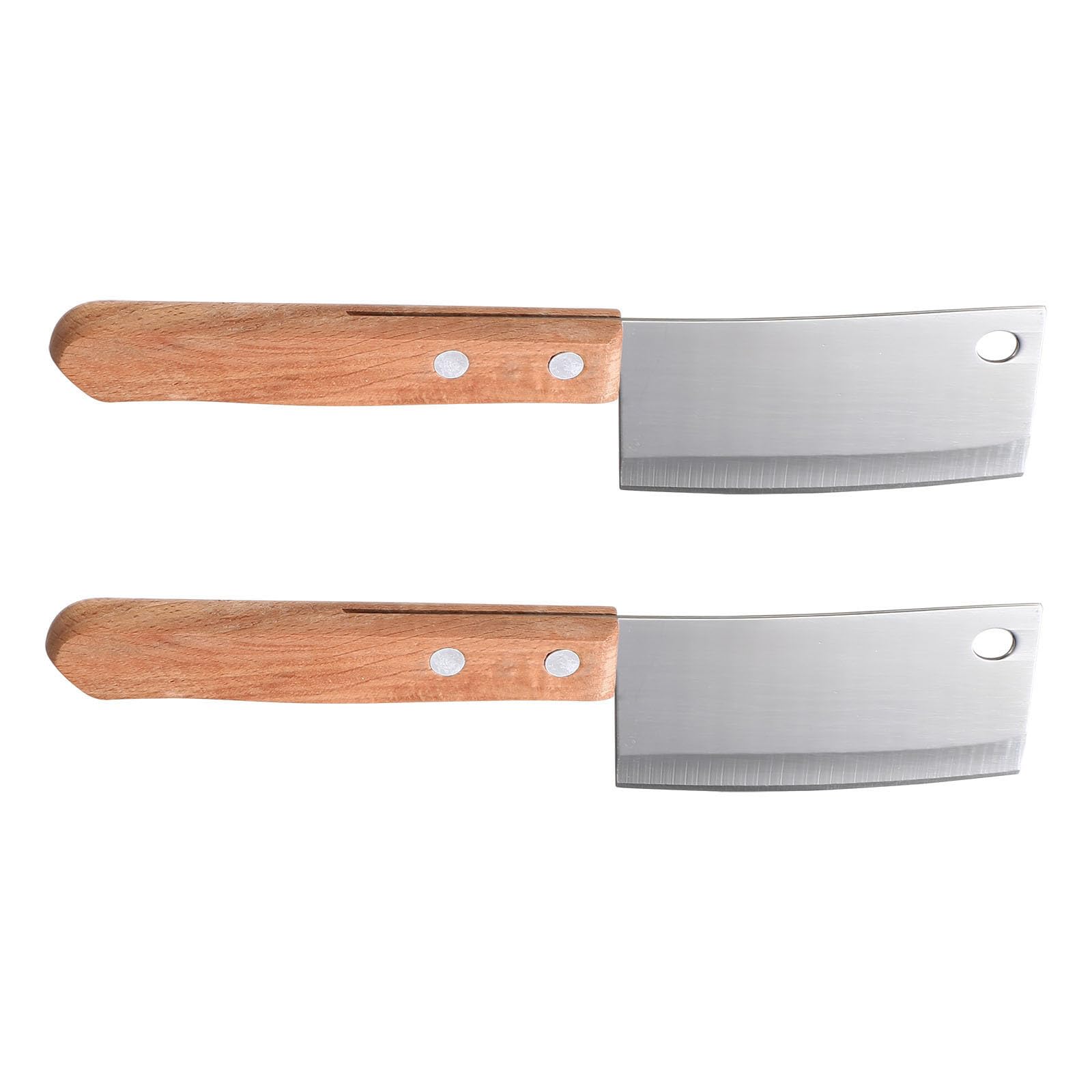 Ambiance Noël Coupe-carottes et Pommes de Terre 2Pcs Acier Inoxydable Bois