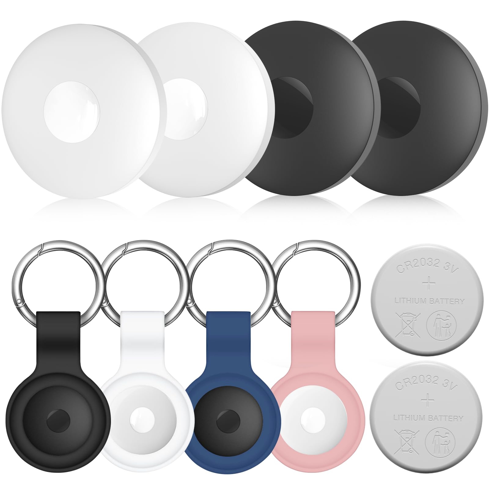 Air Tracker 4-Pack and 2pcs Extra Replaceable 2032 Batteries, Bluetooth + UWB Smart Tag Work with Apple Find My App (iOS Only), Item Locator Finder for Keys Vehicles Dogs Luggage Pets Bags-image-25